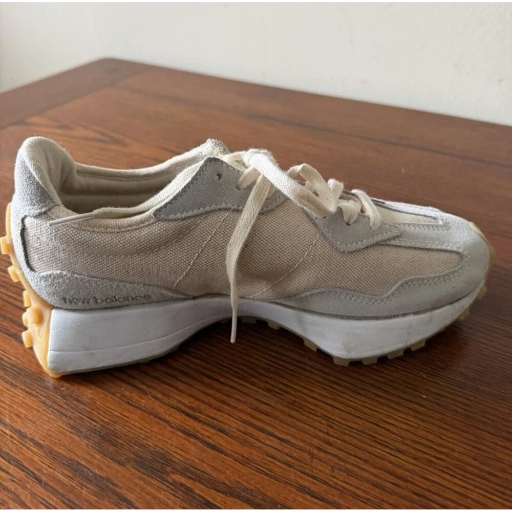 New Balance 327 Women's Sports Shoes Sneakers Ivory, Light Blue Woman 8.5 - Picture 8 of 11